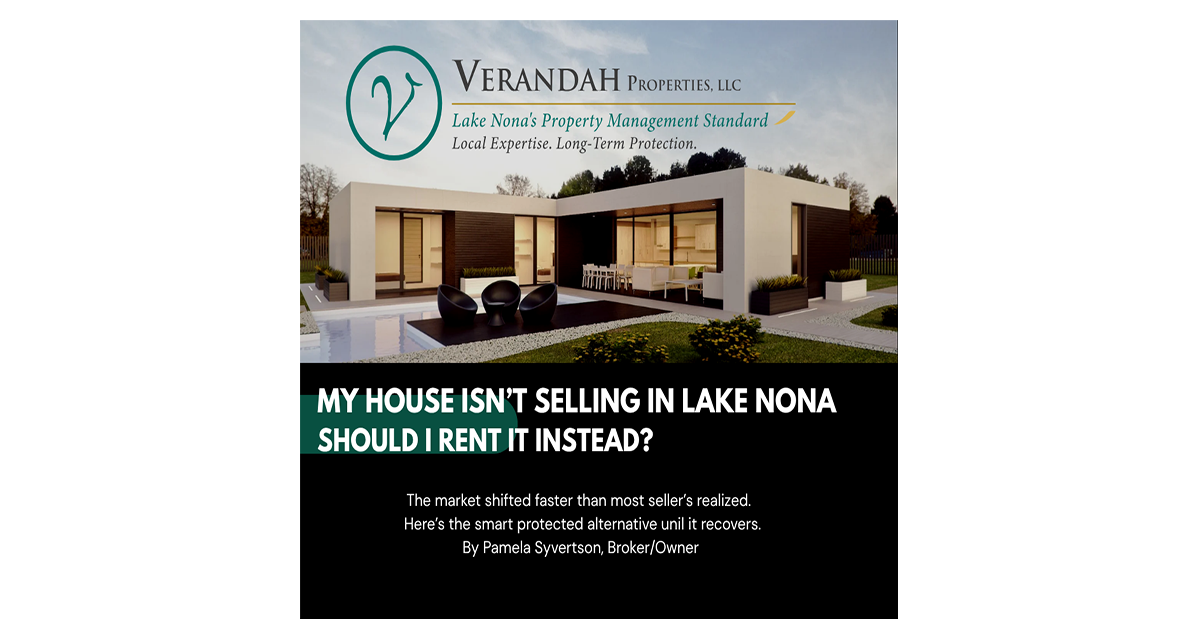 My House Isn't Selling in Lake Nona — Should I Rent It Instead?